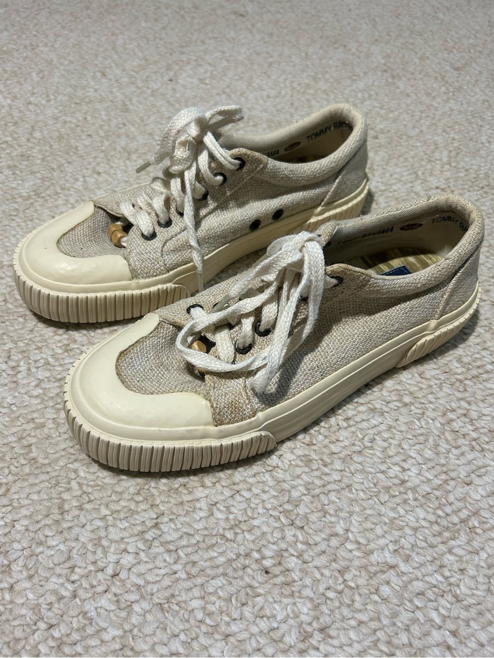 Tommy Bahama North Shore Raw Silk Jute Linen Sneakers Womens 8.5 Beach Beaded